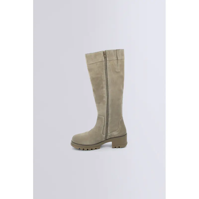 KICK HIGHER BEIGE ARGENT BOTTES Cuir  Femme