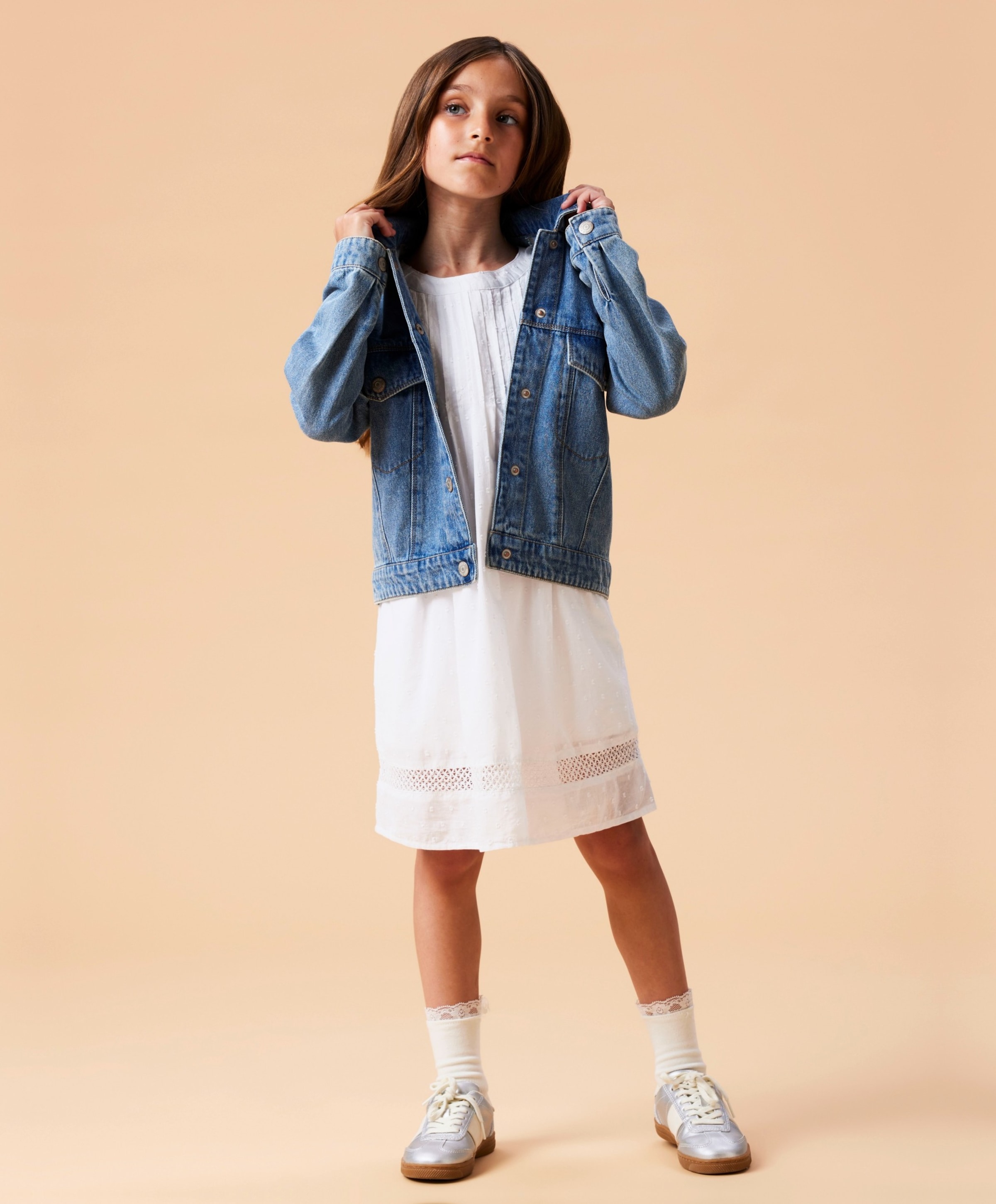 Name it Meisjes spijkerjas blauw