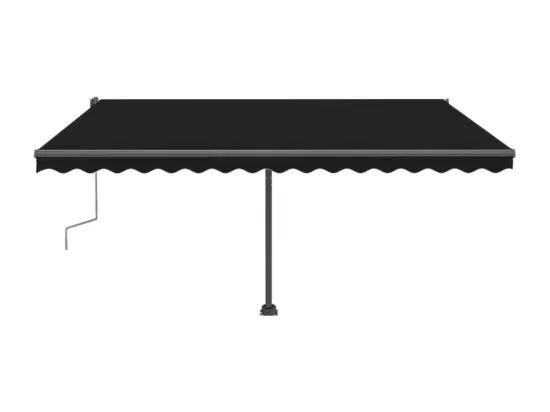 Auvent manuel rétractable sur pied 400x300 cm Anthracite