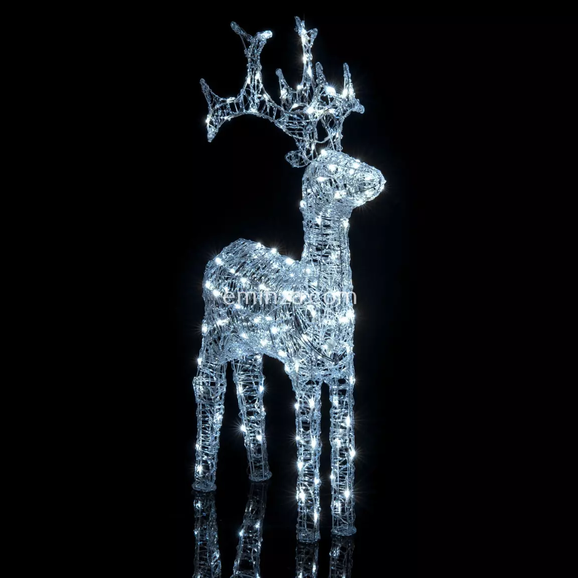 Renne lumineux 50 LED (H60 cm) Pilou Blanc froid