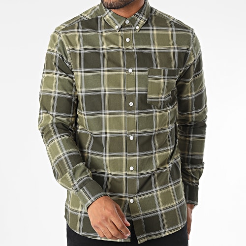 Chemise Manches Longues A Carreaux Alvaro Vert Kaki