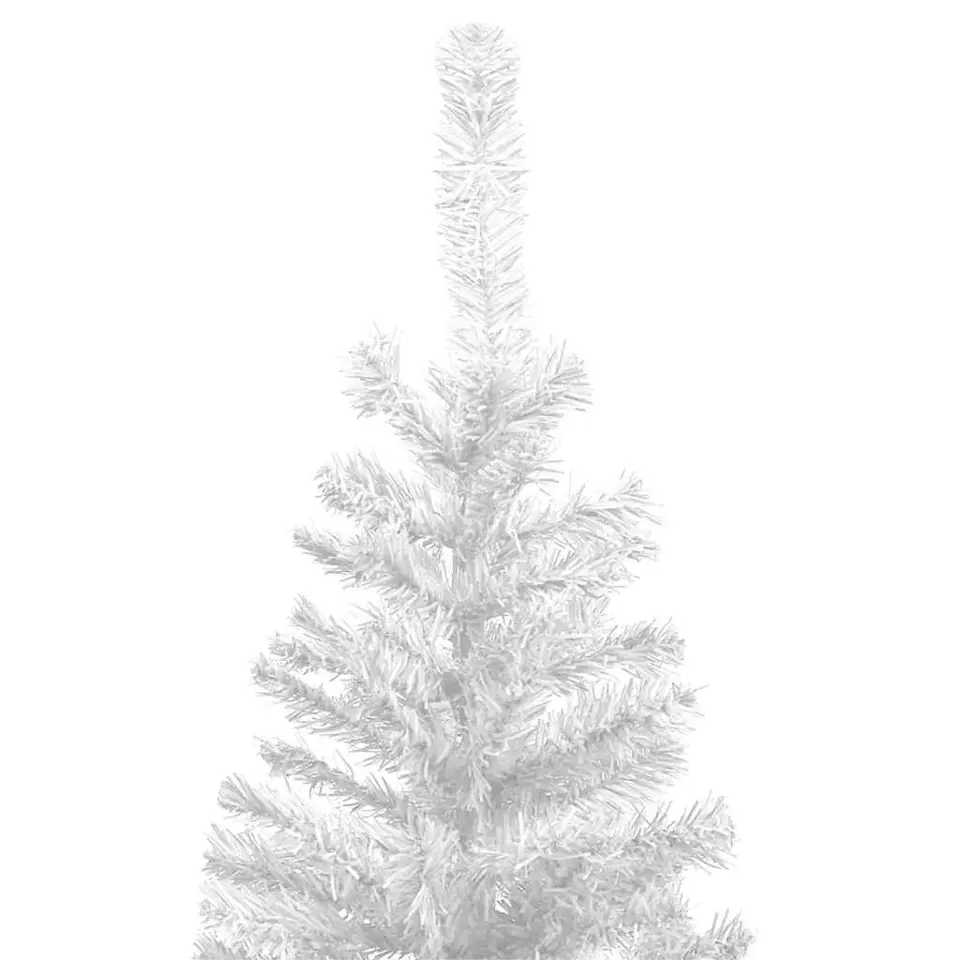 vidaXL Kunstkerstboom met verlichting en kerstballen L 240 cm wit