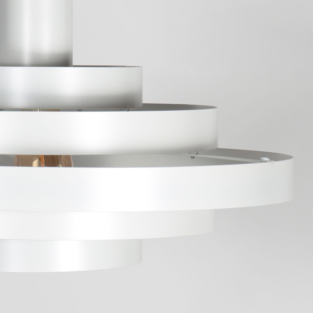 Retro hanglamp wit rond - Halo Cirque