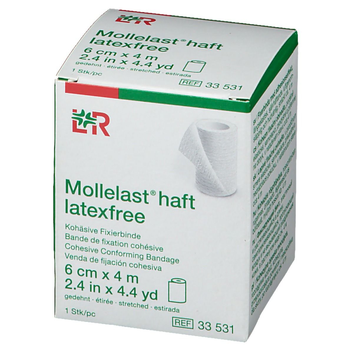 Mollelast® haft 6 cm x 4 m weiß