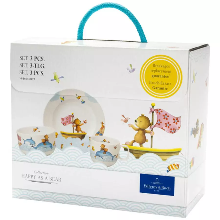 Villeroy & Boch Kindergeschirr Happy as a Bear 3er Set bunt