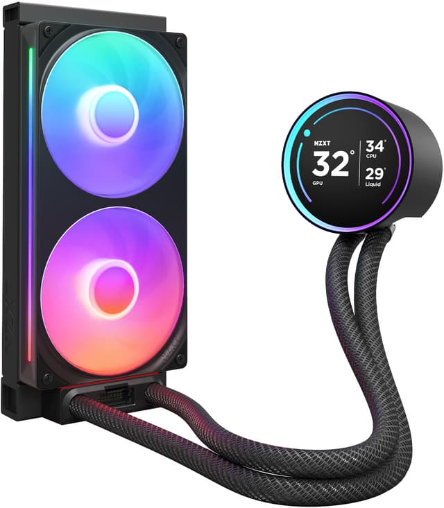 NZXT Kraken 240 Elite V2 RGB CPU-vandkøler (sort)