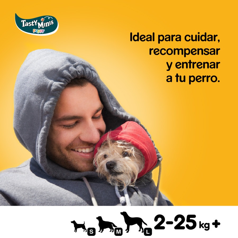 Petiscos Pedigree Tasty Minis com sabor de frango para filhotes