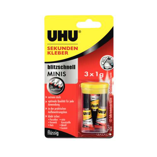 UHU® Sekundenkleber blitzschnell MINIS