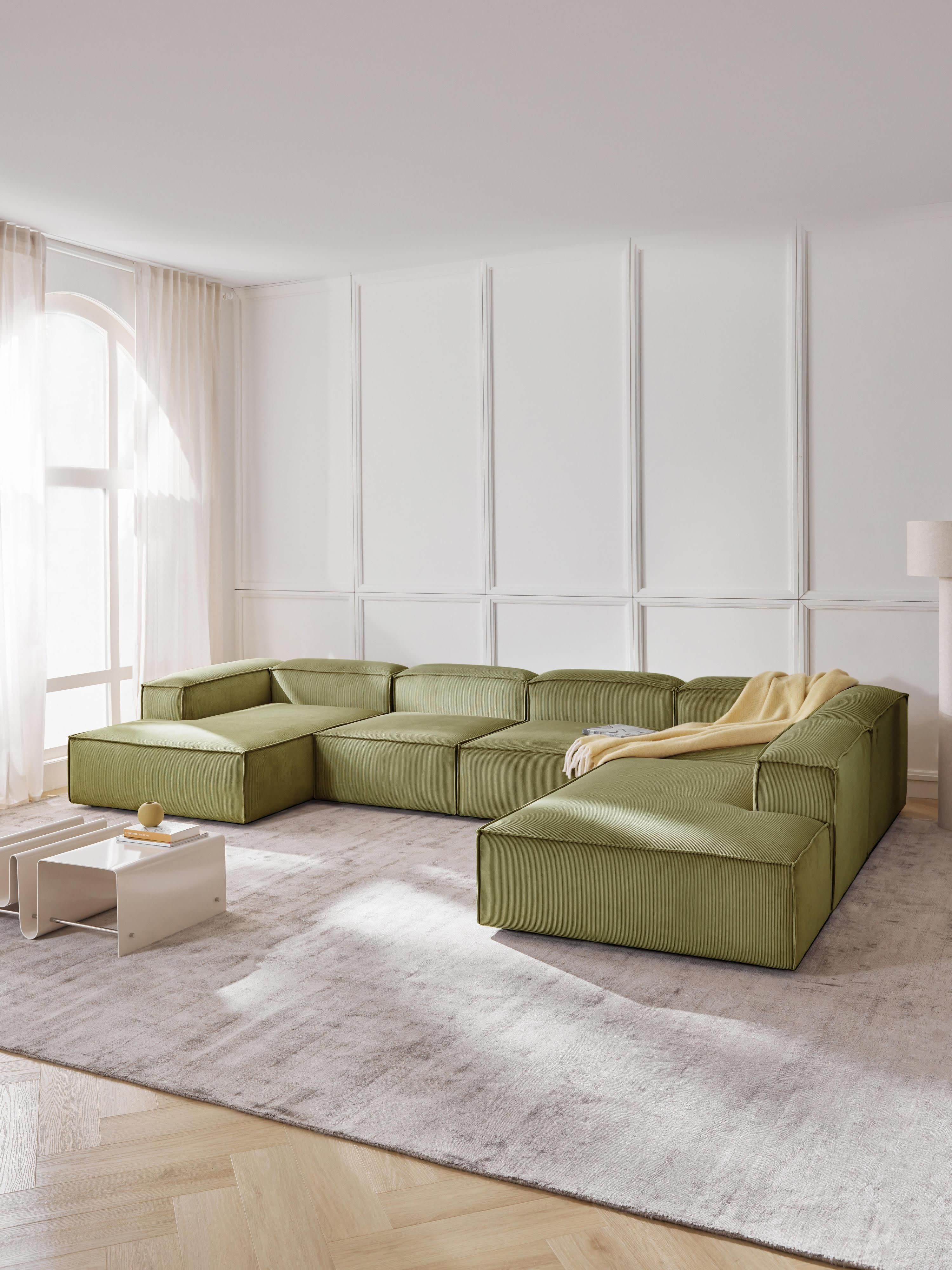 Modulaire U-bank Lennon van corduroy