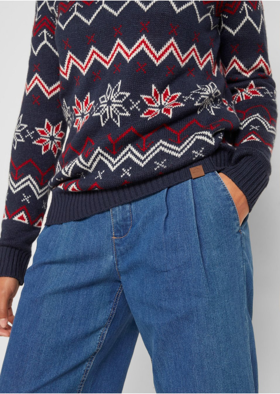 Pull col roulé avec motif norvégien