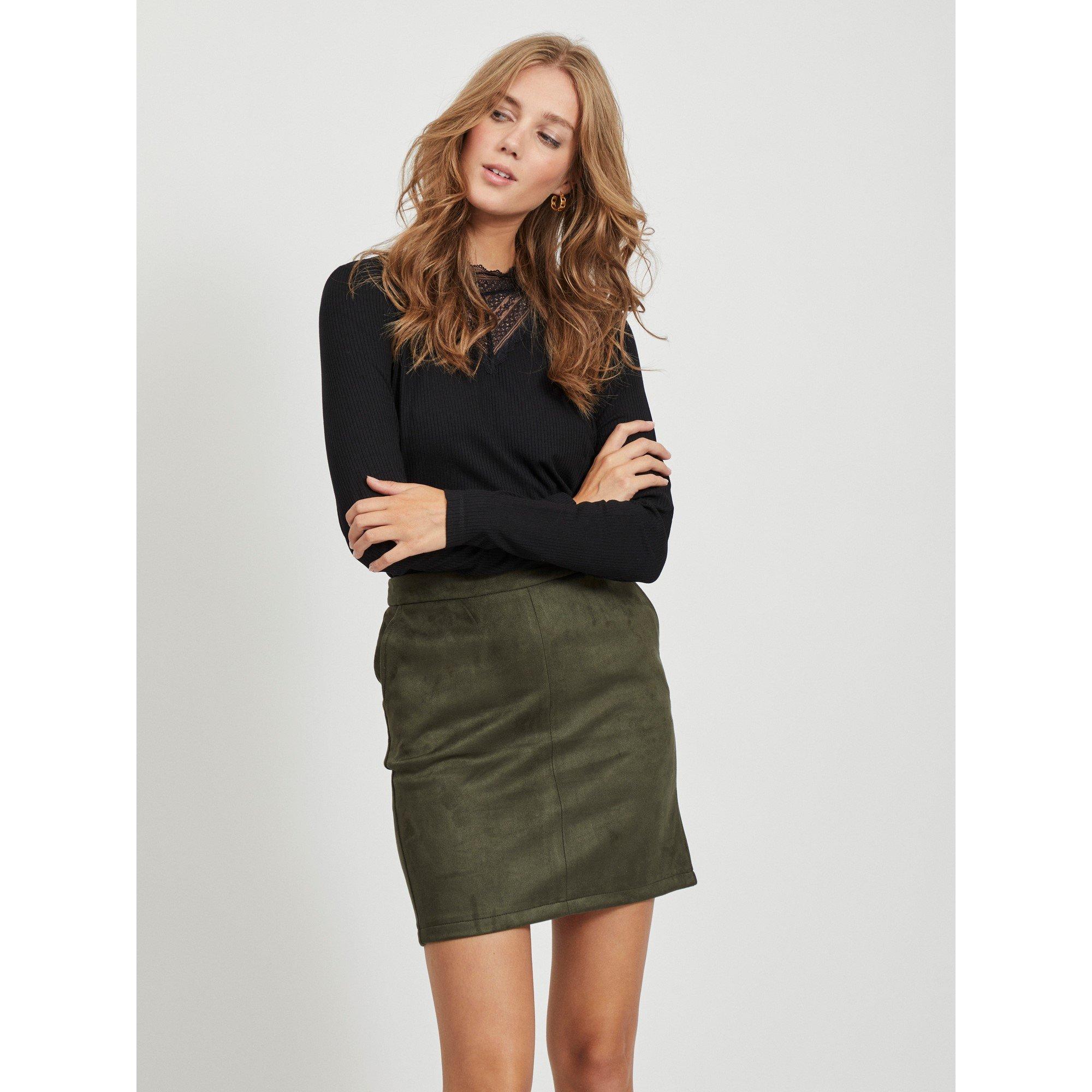 Vila Ribbed Long Sleeve Top