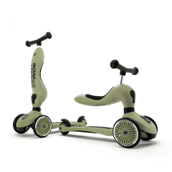 Scoot and Ride Trotinete 2 em 1 Highwaykick One Olive