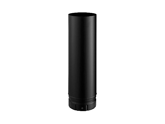 Tuyau de poêle à bois émaillé noir mat 50 cm ø150 mm Poujoulat
