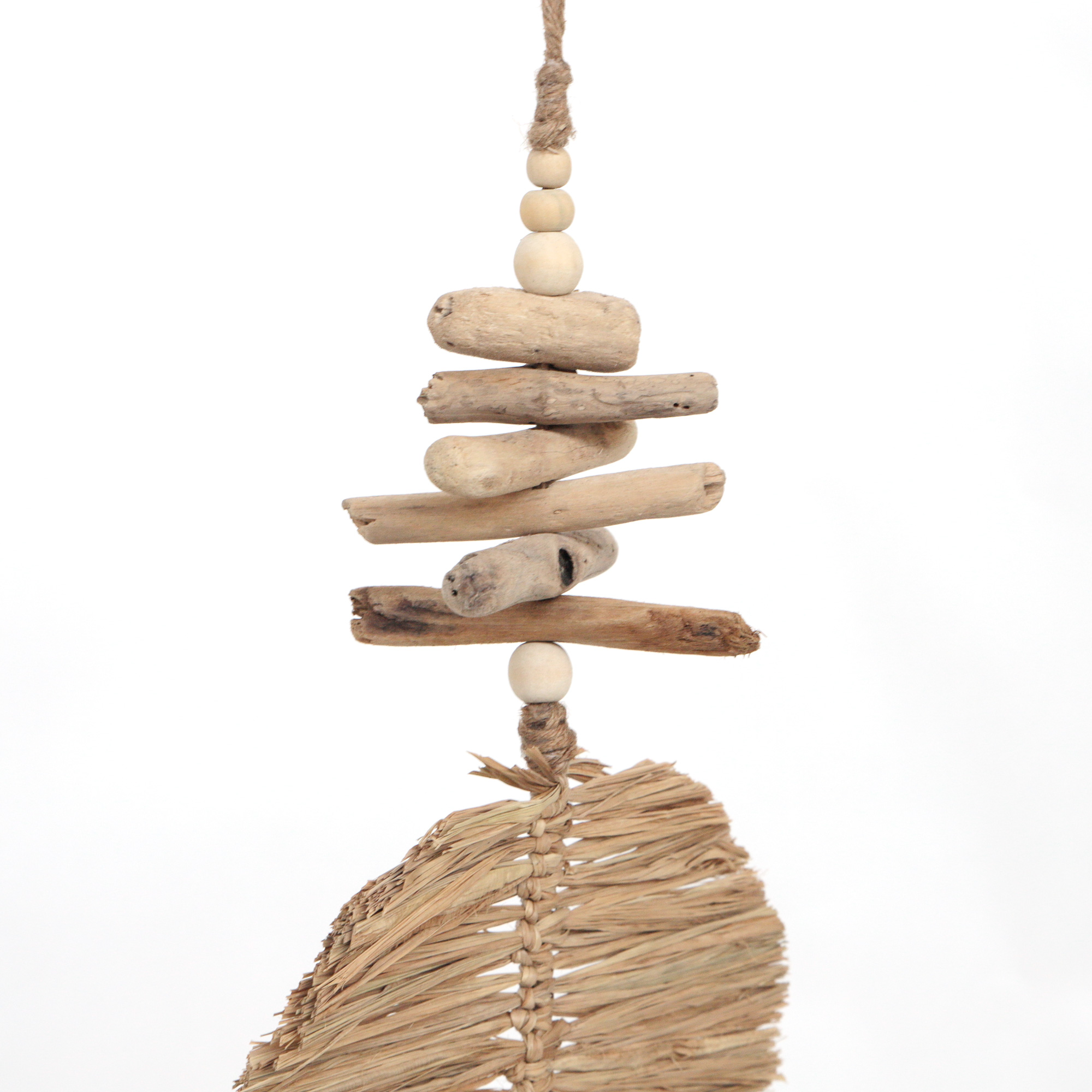 Aufhänger aus Seegras und Treibholz, H 60 cm, B 23 cm von fischer's lagerhaus