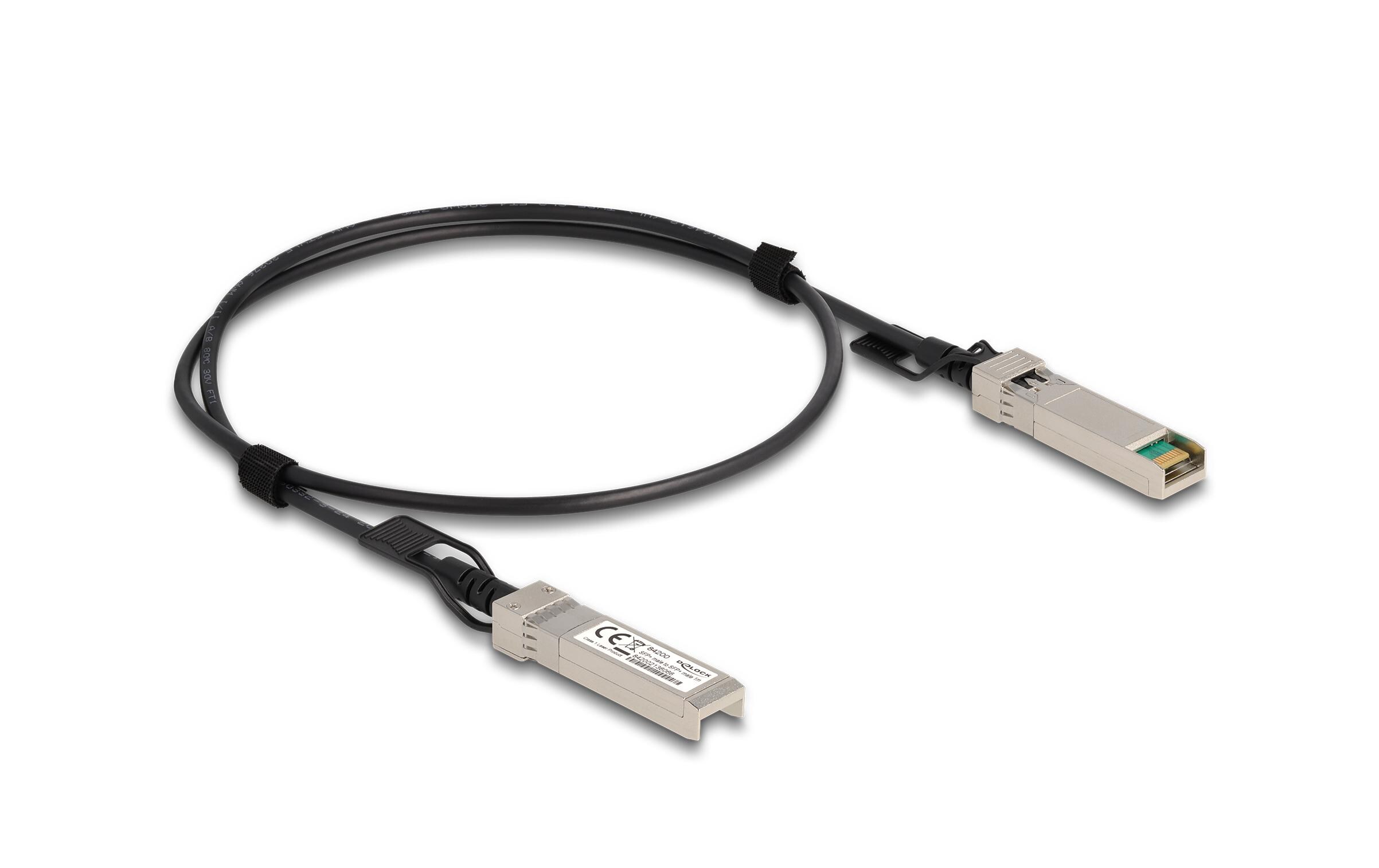 Direct Attach Kabel SFP+/SFP+ 1 mDelock Kabel Twinax SFP+ Stecker zu SFP+ Stecker 1 m