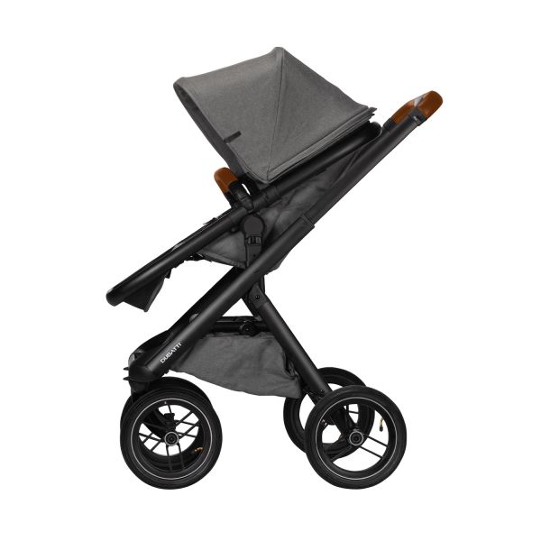 Dubatti One E5 Kinderwagen 2-in-1 Frame Black\/Cognac