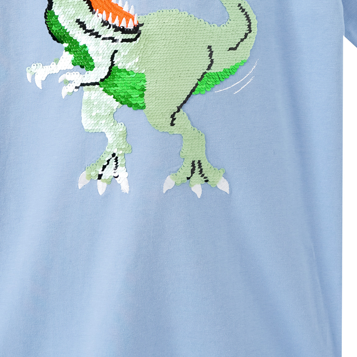 Yigga Jungen T-Shirt mit Wendepailletten hellblau