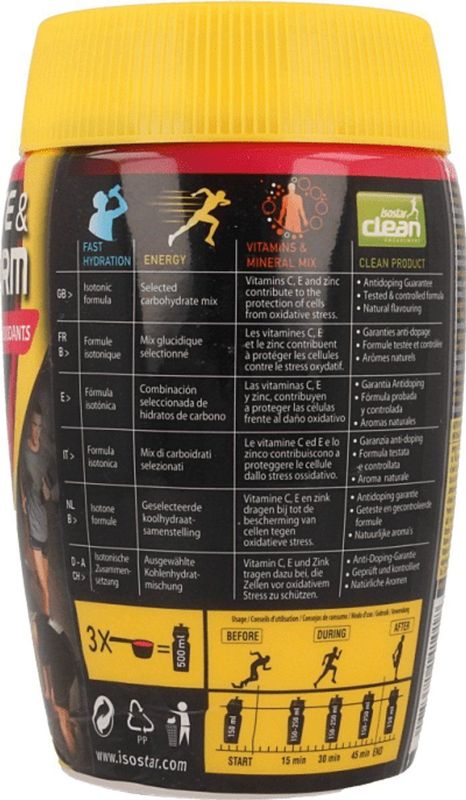 Isostar | Hydrate & Perform | Cranberry | 10 x 500ml | Isotone Sportdrank