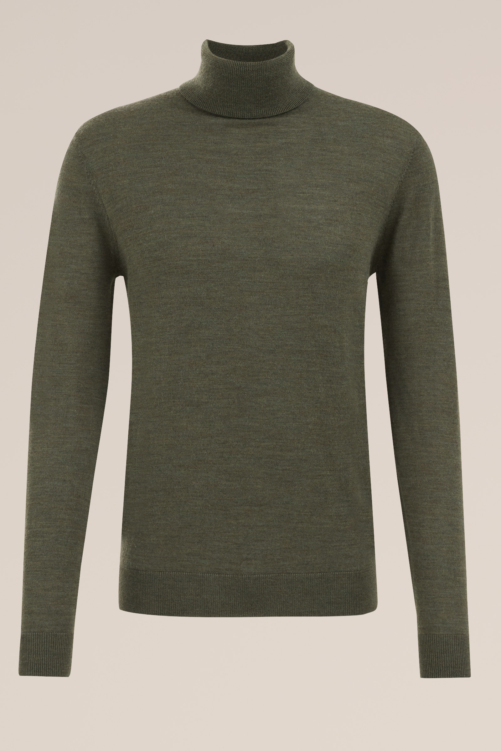 coltrui van merinowol WE Fashion Donkergroen