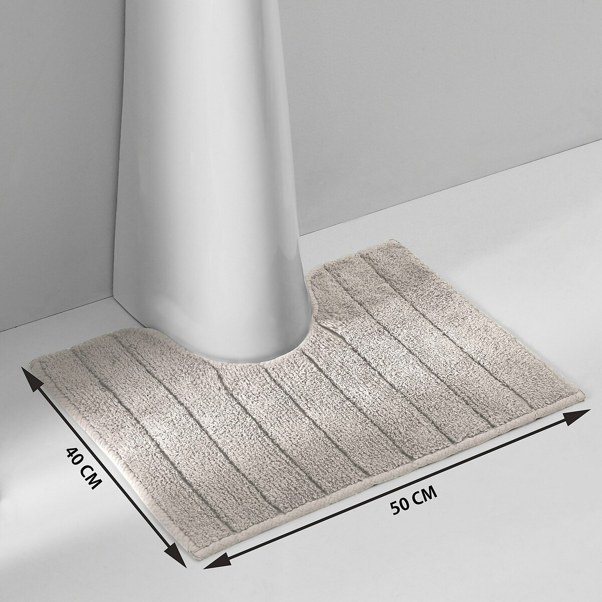 LA REDOUTE INTERIEURS<br>Tapete de banho para sanita/lavatório redondo 1300g/m2, Zavara