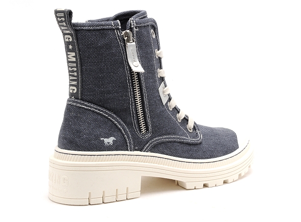Mustang boots bottine plates femme 1421501 bleu