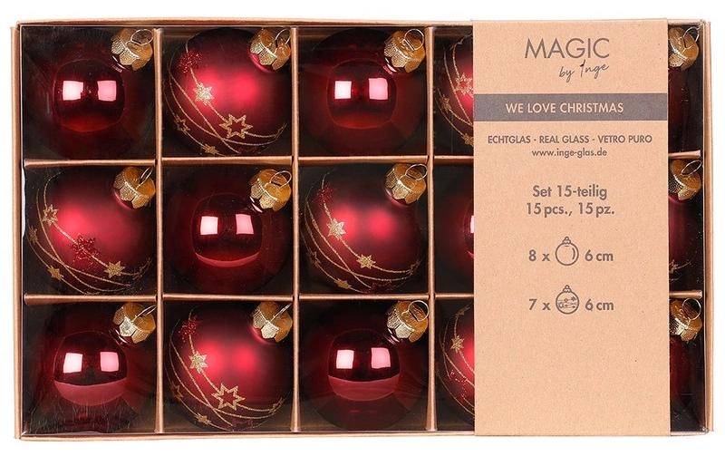 Weihnachtsbaumkugel »INGES CHRISTMAS DECOR 6 cm 15 Stück«