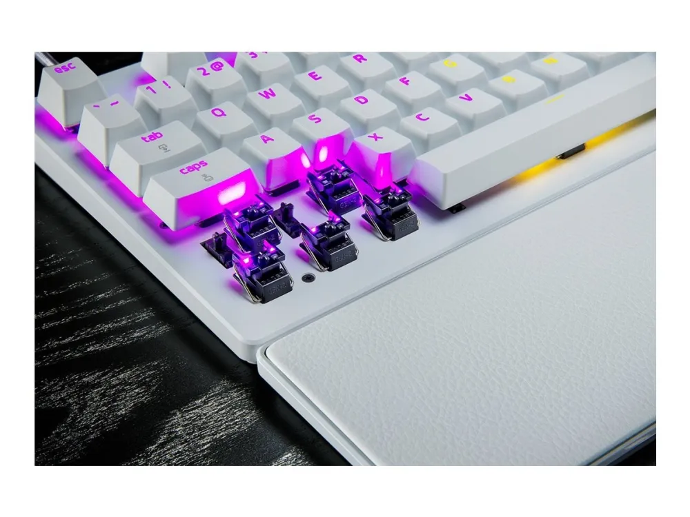 Razer Huntsman V3 Pro Tenkeyless - Tastatur - 80% - TKL - backlit - USB - QWERTY - USA - tastkontakt: Razer Analog Optical Switches (Gen-2) - hvid