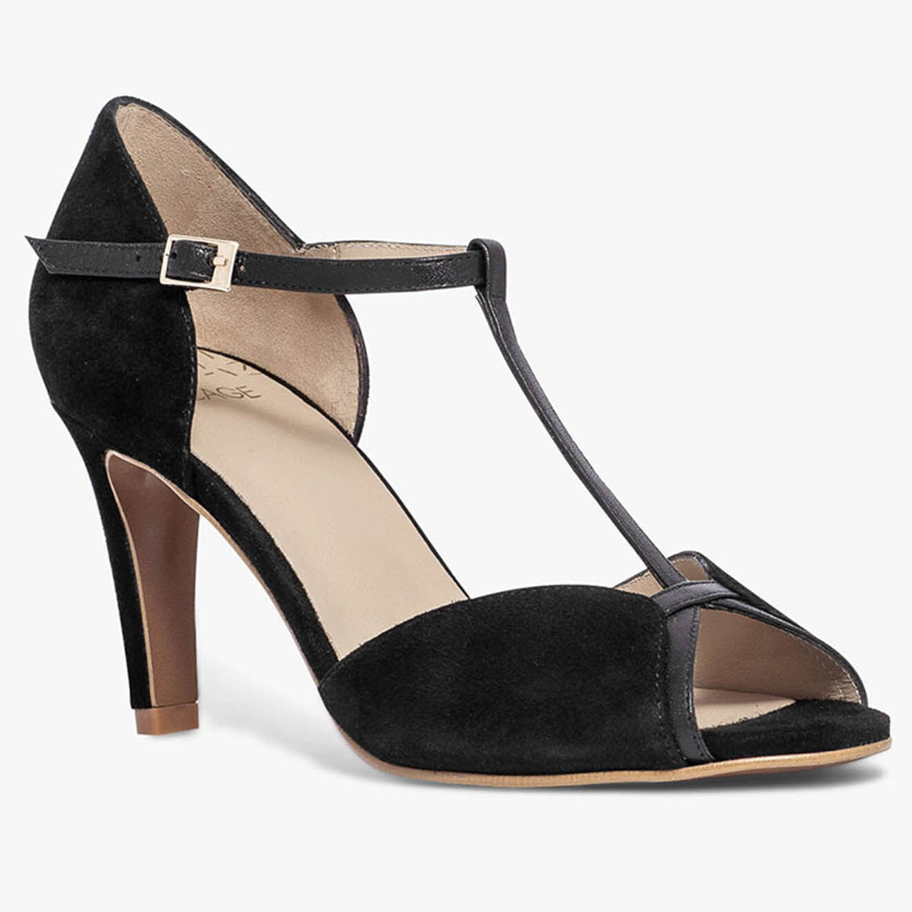 Bocage Escarpins en Velours de Cuir Dipriane noirs - Talon 8 cm