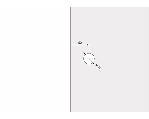 Pertura glazen schuifdeur Glera Satin voor Selir beslag 1025x2050 mm met verzonken greepboring