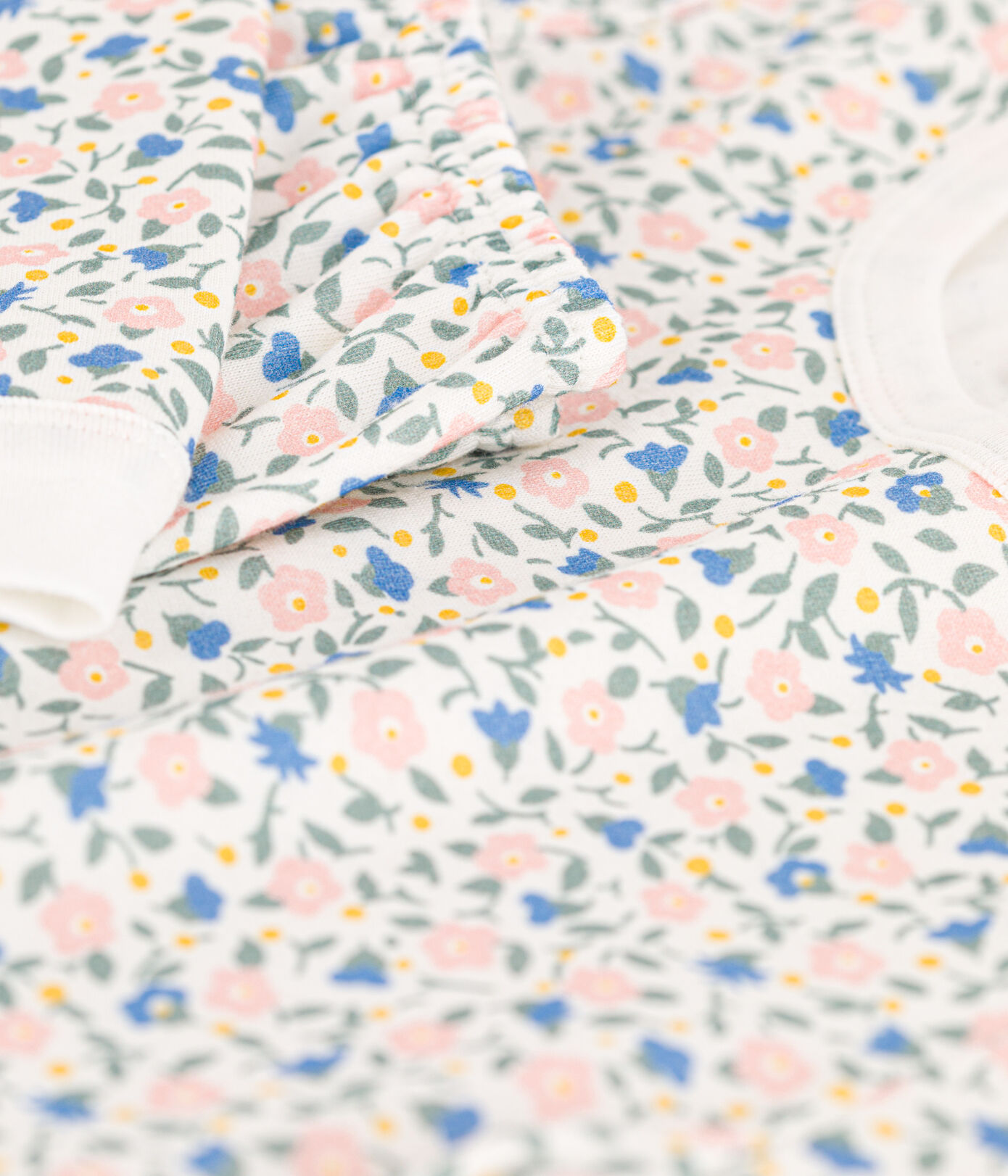 Pyjama fleurs en tubique petite fille