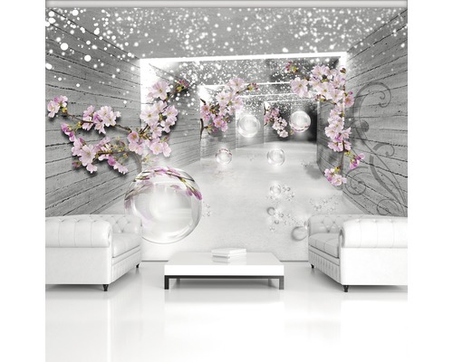 Vliesbehang 3360V4 Magic Tunnel met bloemen, set van 2, 254 x 184 cm