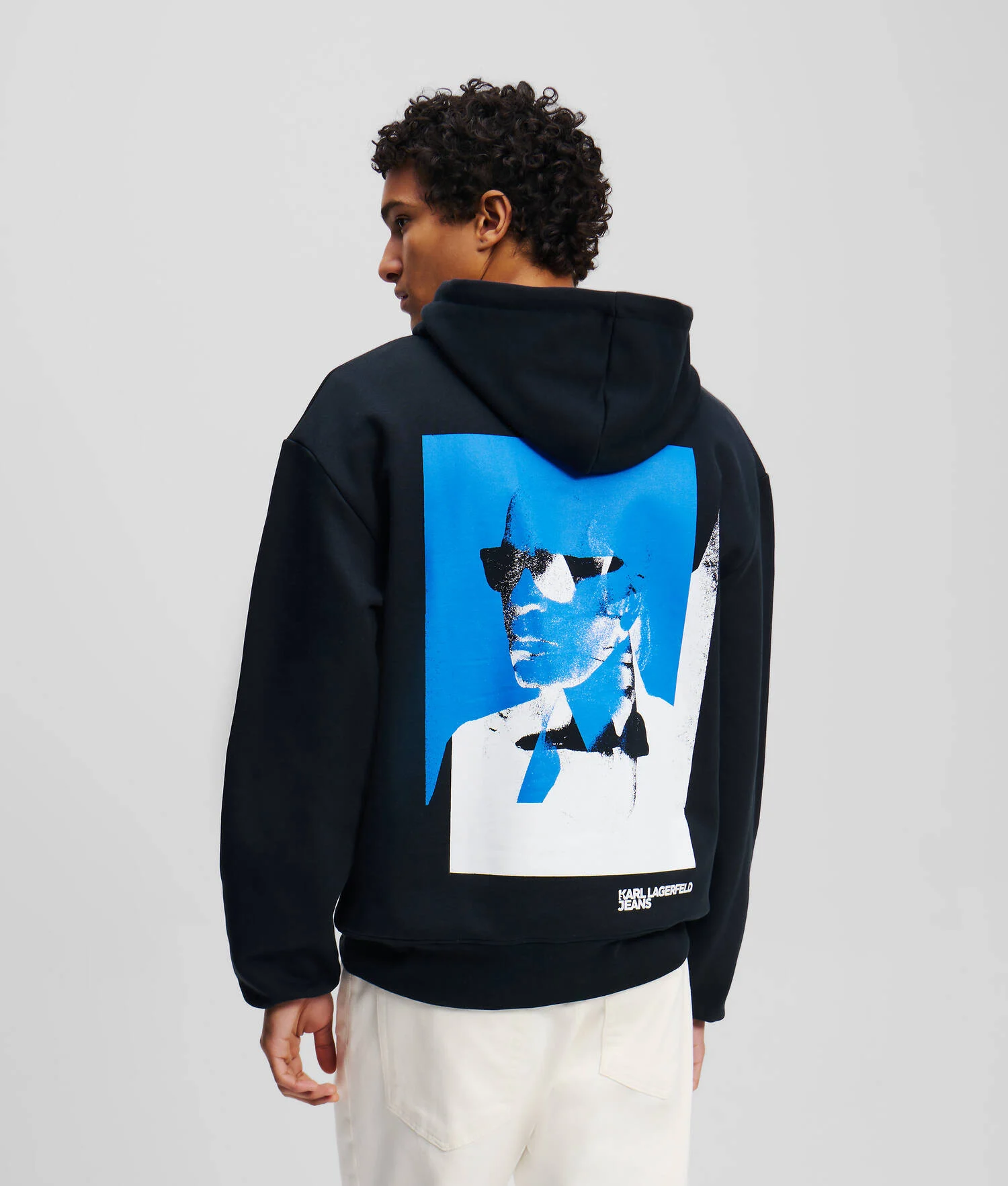 SWEAT À CAPUCHE AVEC IMPRIMÉ KARL - Noir