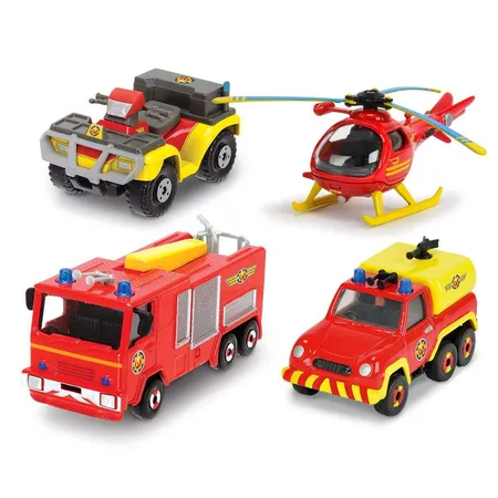 Dickie Toys Feuerwehrmann Sam 4 Pack, sortiert