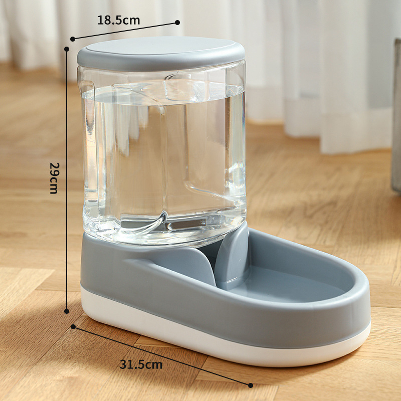 (4L) Haustier Wasserstation für Katzen / Hunde Wasser Spender  - Grau