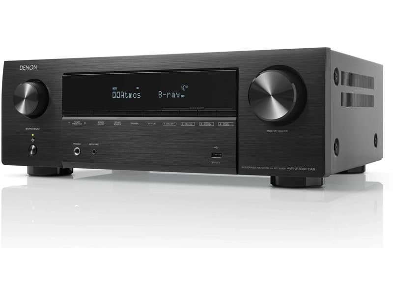 Denon AV-Receiver AVR-X1800H DAB Schwarz 7.2-Kanal-Receiver mit 8K-Video und 3D-Audio
