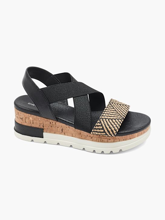 Graceland Sandalette Schwarz