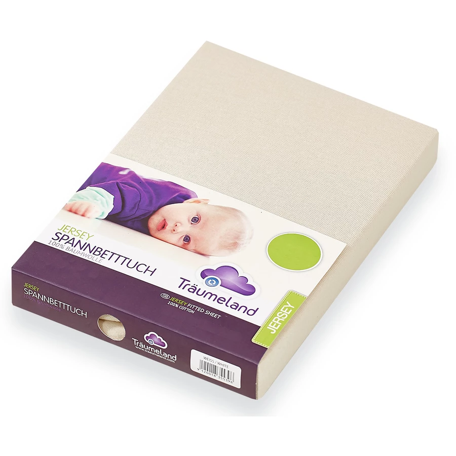 Träumeland Bezug für Laufgittermatratzen Jersey beige 100 x 100 cm