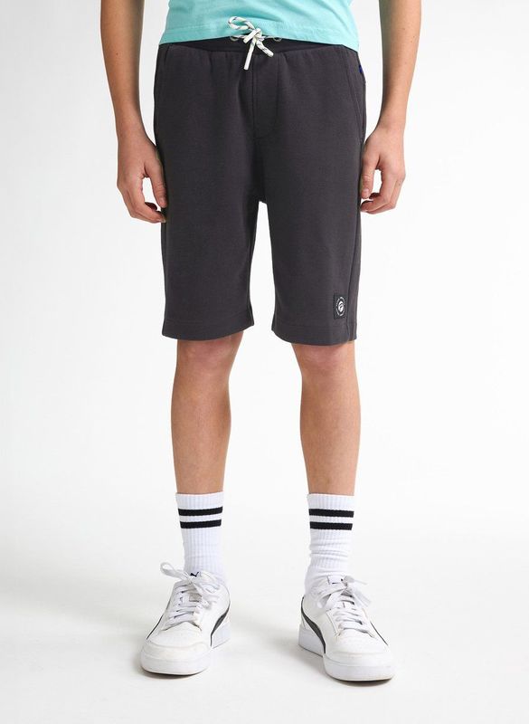 Petrol Industries - Jogging Short Capri - Zwart - Katoen - Steekzakken - Trekkoord