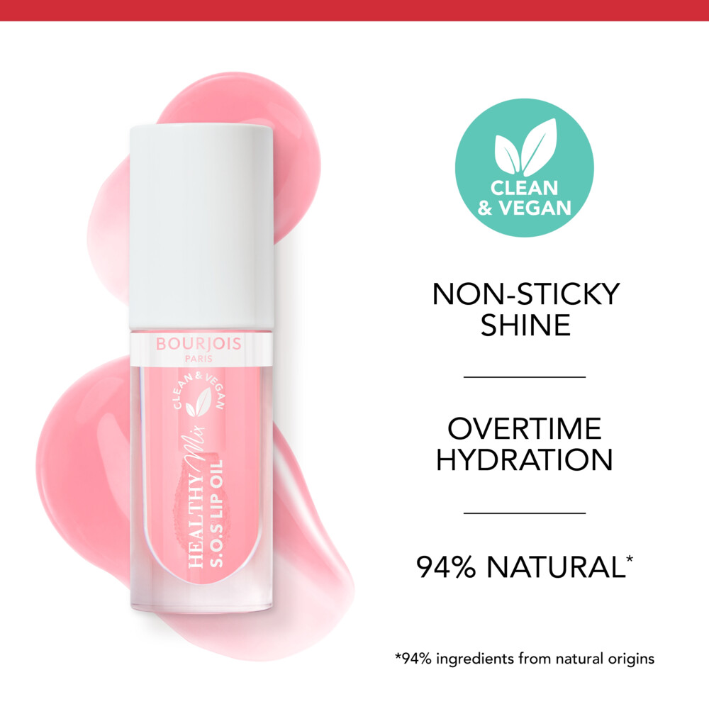 Bourjois Healthy Mix Clean S.O.S Lip Oil 01 Douceur de Rose4,5 ml