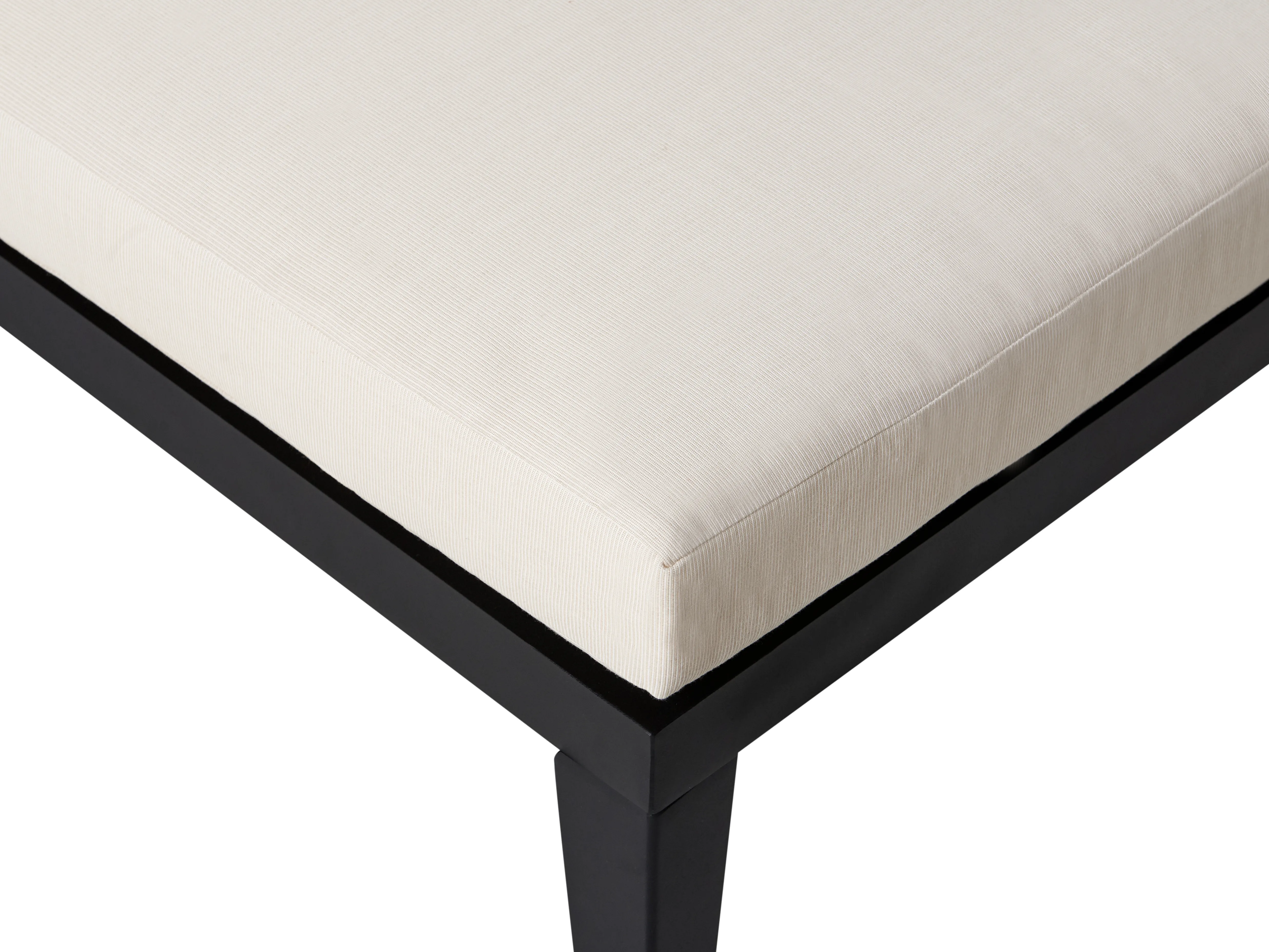 Loungeset met tafel en ottomaan 4-zits BRACCIANO rechtszijdig Gecertificeerd acaciahout Lichtbeige