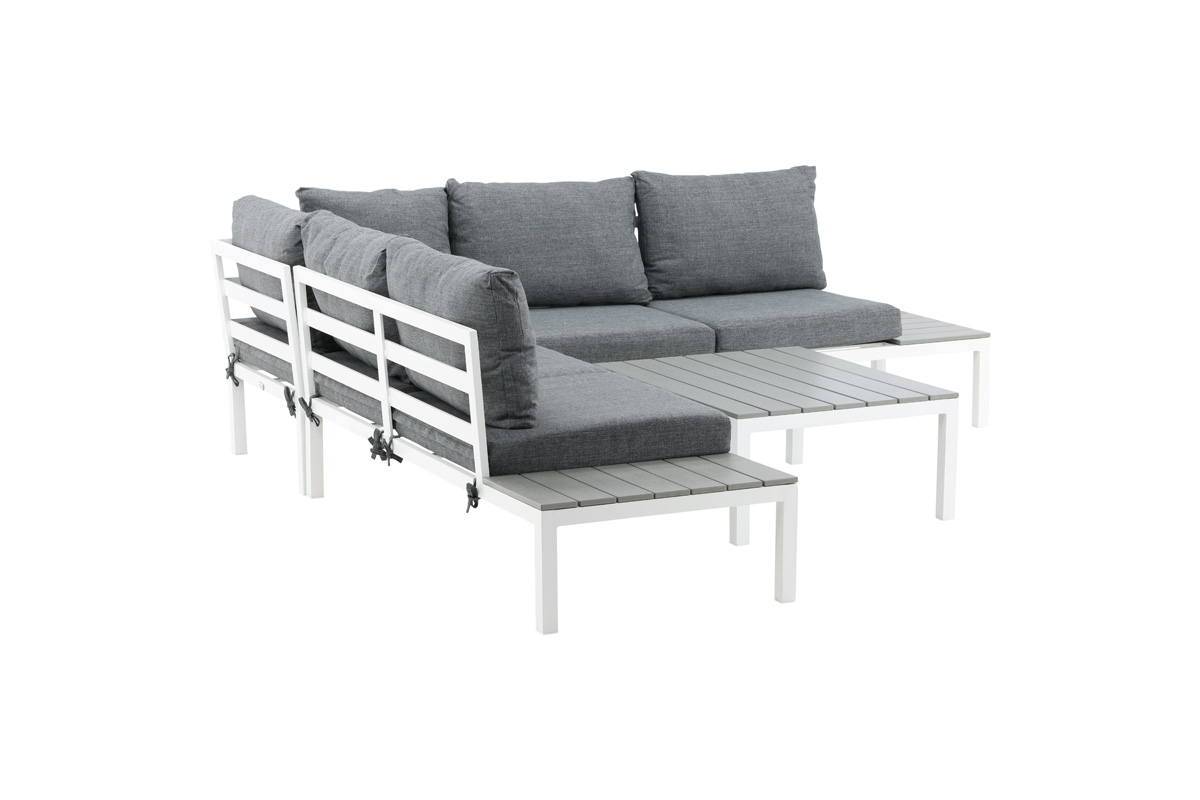 Loungeset Axel - 2 delig - met zitkussens Grijs