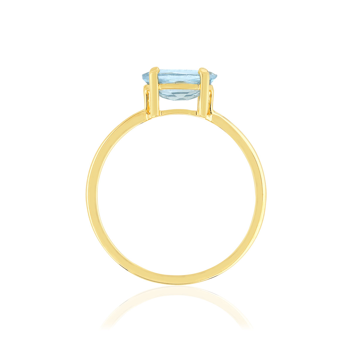 Bague or jaune 375 topaze ovale