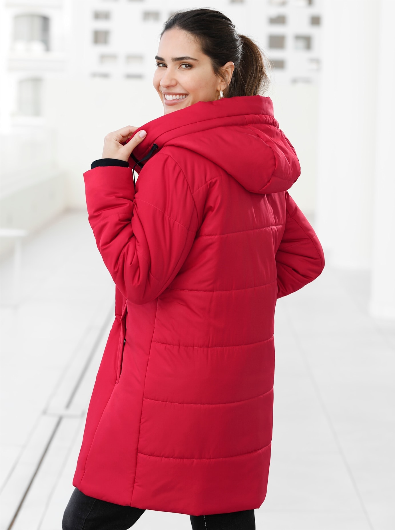 Classic Basics Langjacke mit Kapuze