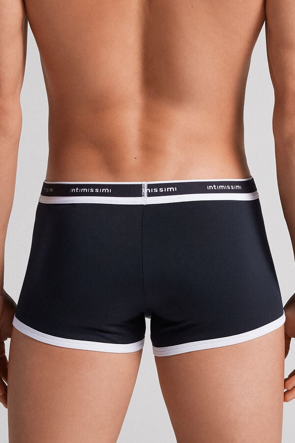 Cuecas boxer em algodão elástico Supima® com logotipo.