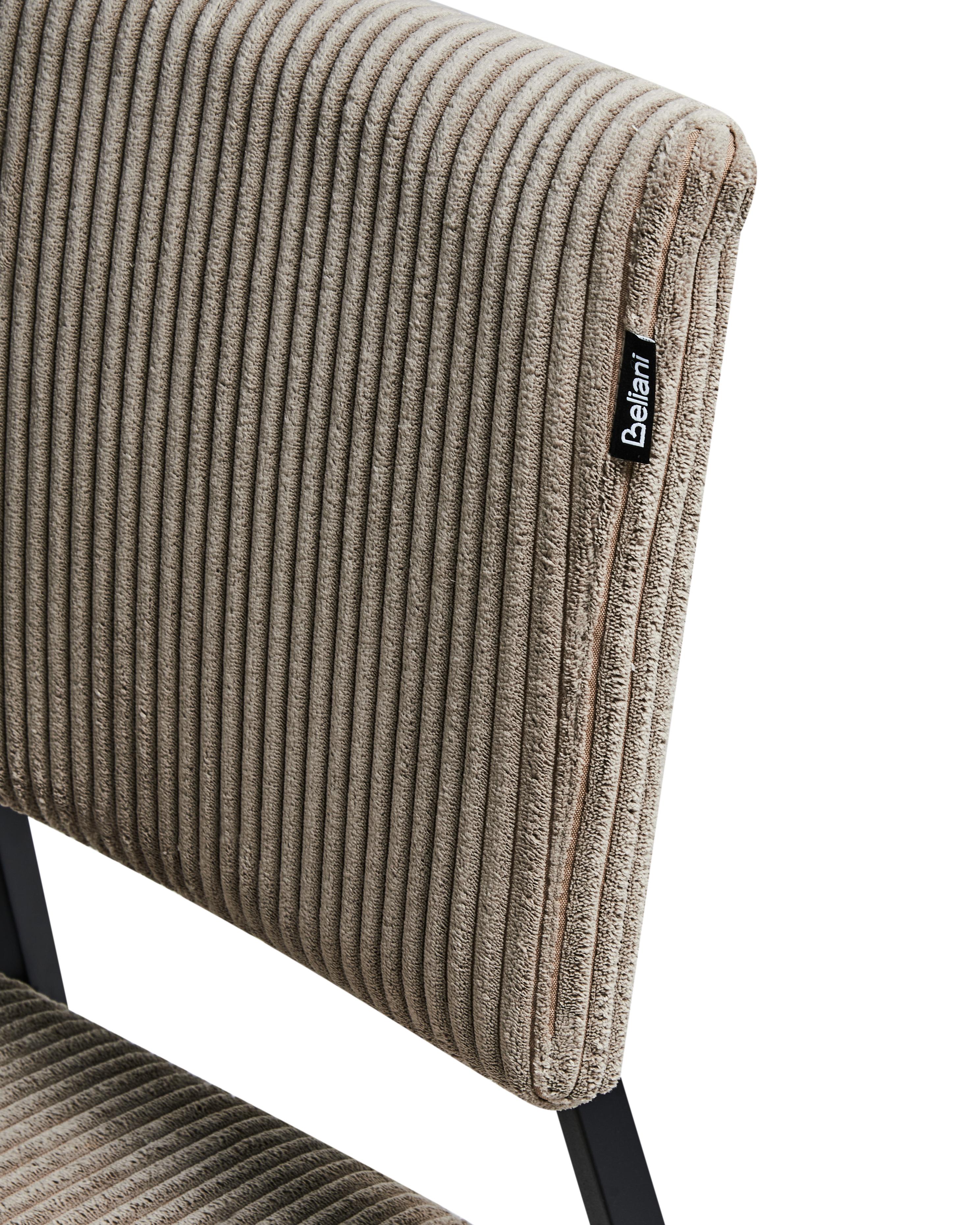 Set van 2 eetkamerstoelen STURGIS Corduroy Taupe