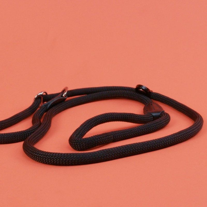 Hunter Retrieverlijn met Stop Freestyle - Zwart - 10 mm x 170 cm
