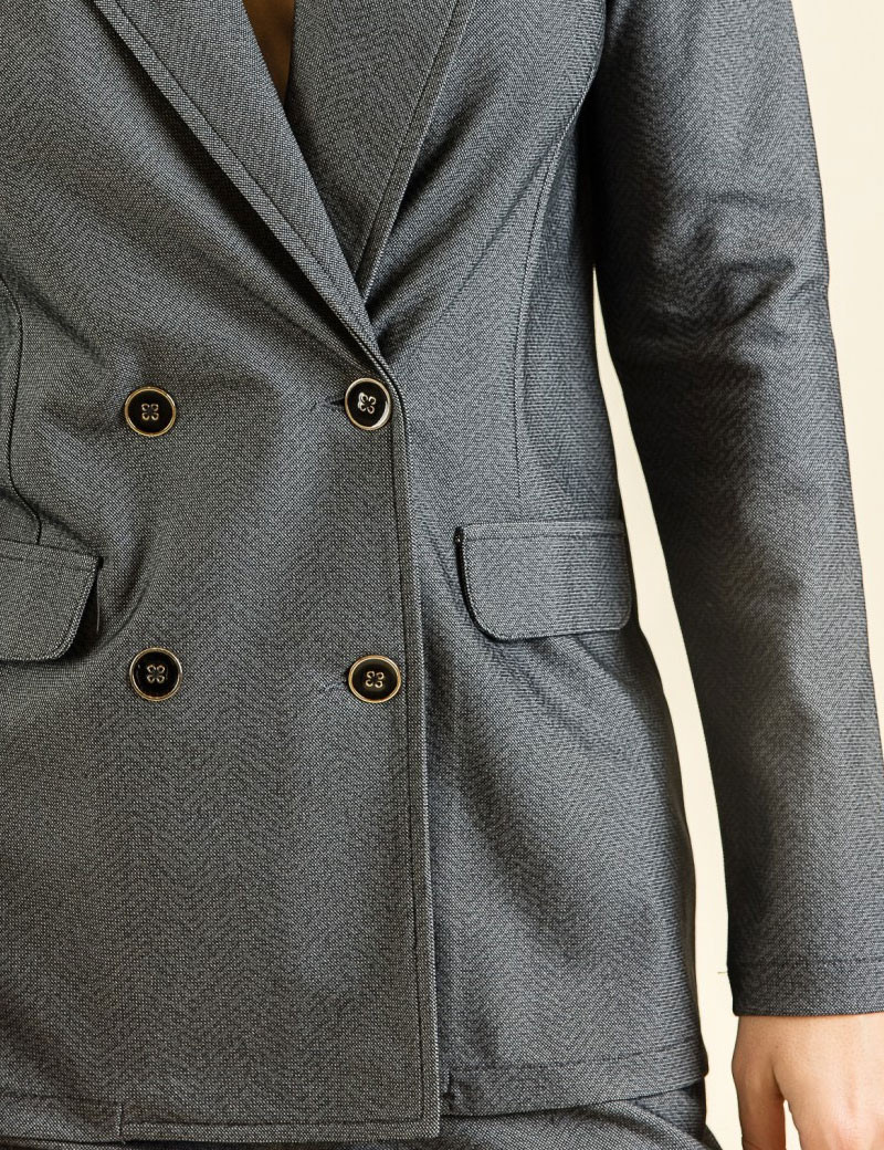 HBT ECLECTIC DENIM | CHEVRONS MARIA VESTE FEMME ANTHRACITE