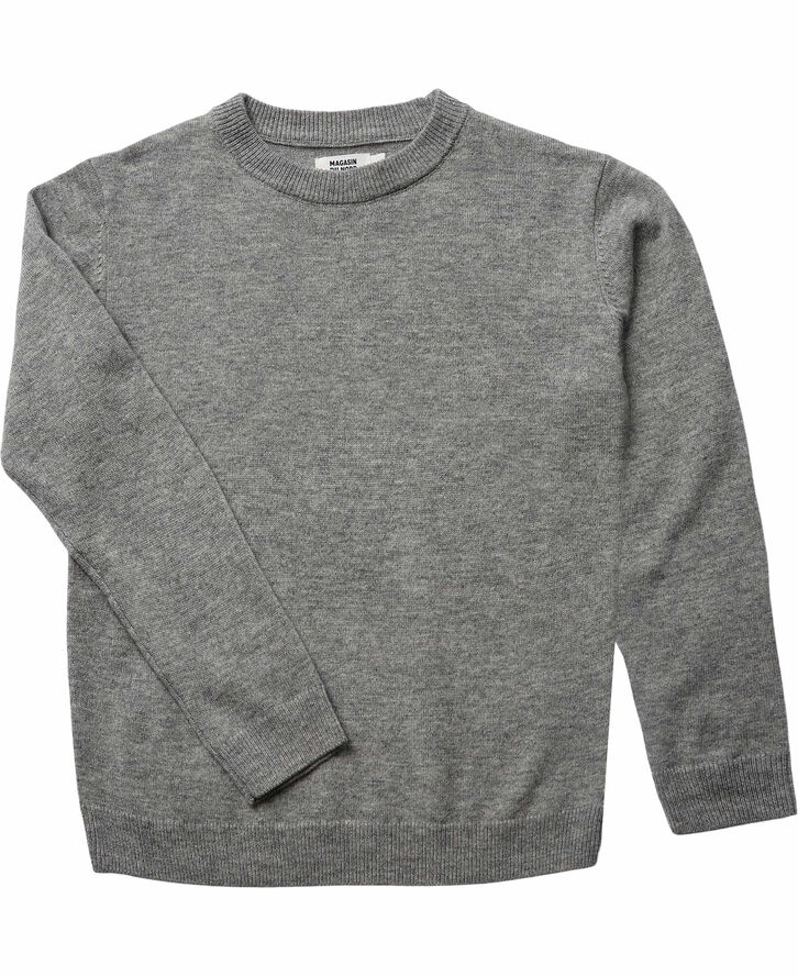Magasin du Nord Collection Strikka RWS wool & cashmere pullover Light grey melange