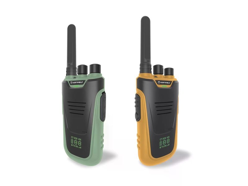 Kidywolf Walkie-Talkies mit Taschenlampe grün/orange Funkgeräte für Kinder