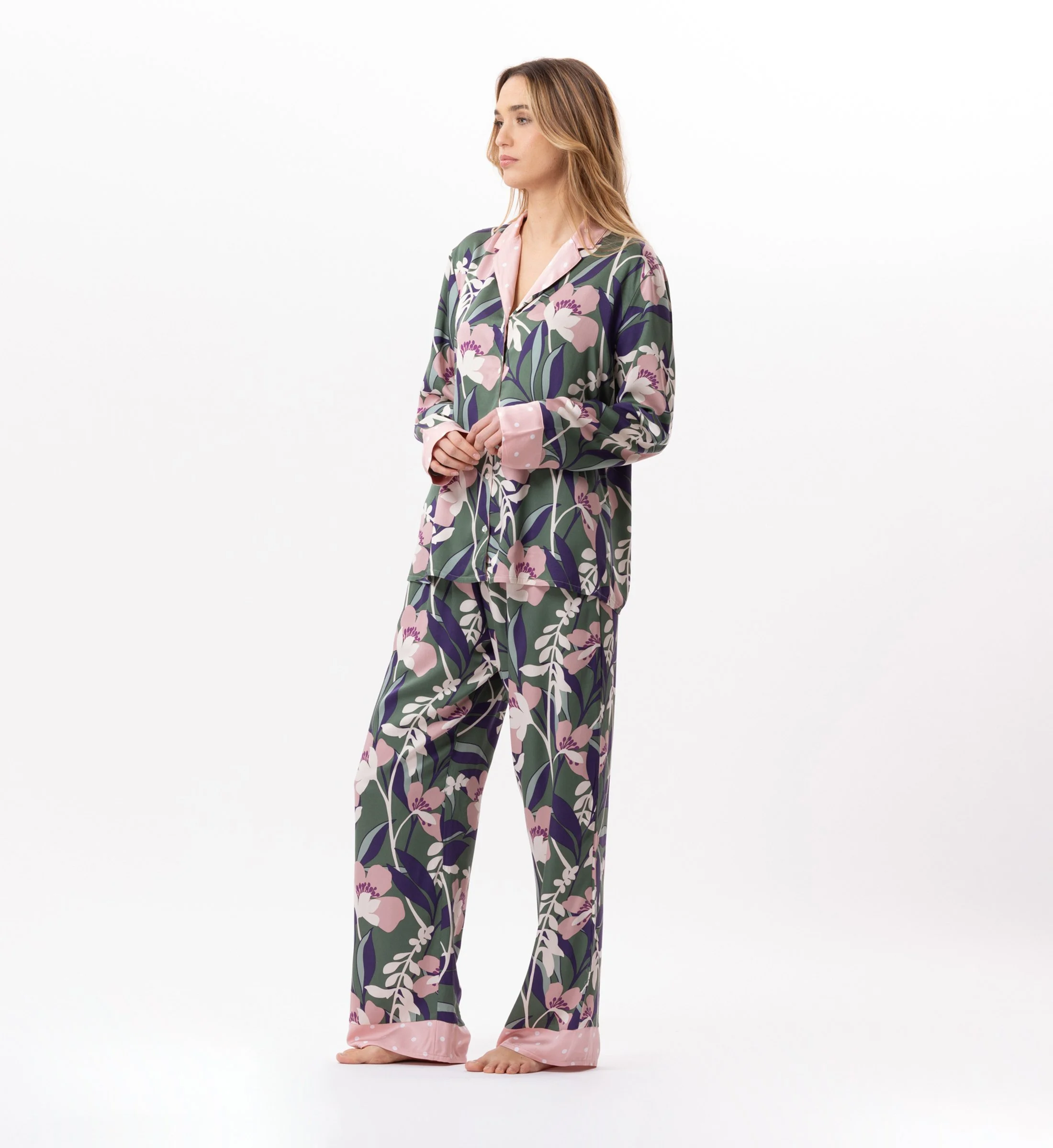 GIOIA 806 - Pyjama boutonné en viscose | Multicolore